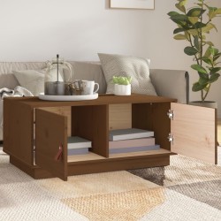 Table basse Marron miel 80x50x35 cm Bois massif de pin 627115627115