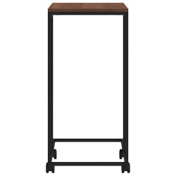 Table d'appoint avec roues Noir 40x30x63,5 cm Bois d'ingénierie 627118627118