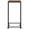 Table d'appoint avec roues Noir 40x30x63,5 cm Bois d'ingénierie 627118627118