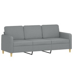Canapé à 3 places Gris clair 180 cm Tissu 627119627119