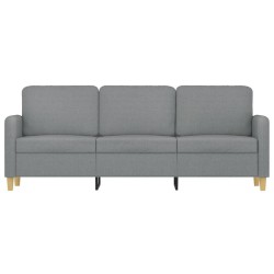 Canapé à 3 places Gris clair 180 cm Tissu 627119627119