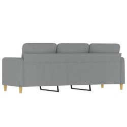 Canapé à 3 places Gris clair 180 cm Tissu 627119627119