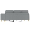 Canapé à 3 places Gris clair 180 cm Tissu 627119627119