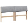 Tête de lit capitonnée Gris clair 150 cm Pin massif 627121627121