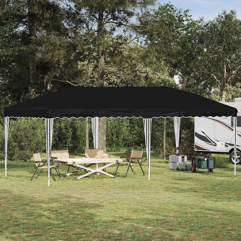 Tente de fête pop-up 575 x 290 x 245 cm Noir 627129627129