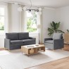 Ensemble de Canapés 2 pcs Gris foncé Polyester 627131627131
