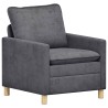 Ensemble de Canapés 2 pcs Gris foncé Polyester 627131627131