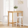 Tabourets de bar (lot de 2) en bois massif blanc et caoutchouc 627134627134