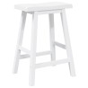 Tabourets de bar (lot de 2) en bois massif blanc et caoutchouc 627134627134