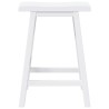 Tabourets de bar (lot de 2) en bois massif blanc et caoutchouc 627134627134