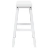 Tabourets de bar (lot de 2) en bois massif blanc et caoutchouc 627134627134