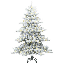 Sapin de Noël Artificiel à Branches Articulées Blanc 150 cm 627135627135