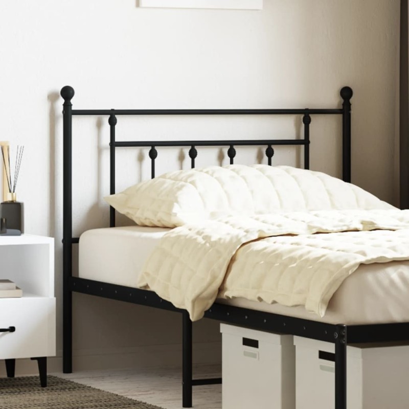 Tête de lit de remplacement métal noir 107 cm 627137627137