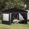 Tente de fête pop-up 288 x 288 x 245 cm Noir Tissu Oxford 627138627138