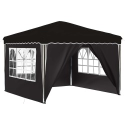 Tente de fête pop-up 288 x 288 x 245 cm Noir Tissu Oxford 627138627138