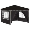 Tente de fête pop-up 288 x 288 x 245 cm Noir Tissu Oxford 627138627138