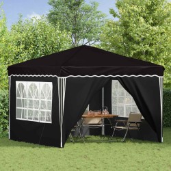 Tente de fête pop-up 288 x 288 x 245 cm Noir Tissu Oxford 627138627138