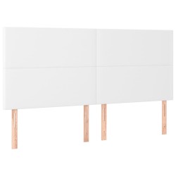 Tête de lit à LED Blanc 160x5x118/128 cm Similicuir 627139627139