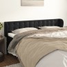 Tête de lit avec oreilles Noir 203x23x78/88 cm Velours 627141627141