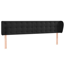 Tête de lit avec oreilles Noir 203x23x78/88 cm Velours 627141627141