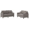 Ensemble de canapés 2 pcs avec coussins Taupe Tissu 627142627142