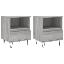 Tables de chevet 2 pcs sonoma gris 40x35x50 cm bois ingénierie 627143627143