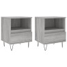 Tables de chevet 2 pcs sonoma gris 40x35x50 cm bois ingénierie 627143627143