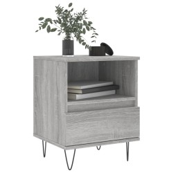 Tables de chevet 2 pcs sonoma gris 40x35x50 cm bois ingénierie 627143627143