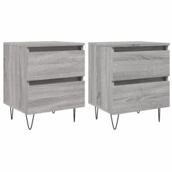 Tables de chevet 2 pcs sonoma gris 40x35x50 cm bois ingénierie 627144627144