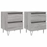Tables de chevet 2 pcs sonoma gris 40x35x50 cm bois ingénierie 627144627144