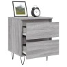 Tables de chevet 2 pcs sonoma gris 40x35x50 cm bois ingénierie 627144627144