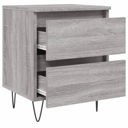 Tables de chevet 2 pcs sonoma gris 40x35x50 cm bois ingénierie 627144627144