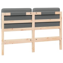 Tête de lit capitonnée Marron et gris clair 150 cm Pin massif 627148627148