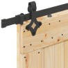 Porte coulissante NARVIK Naturel et noir 85 x 210 cm (213,5 cm) 627150627150