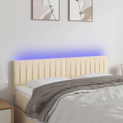Tête de lit à LED Crème 144x5x78/88 cm Tissu 627153627153