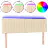 Tête de lit à LED Crème 144x5x78/88 cm Tissu 627153627153