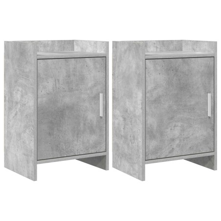 Tables de chevet 2 pcs Gris béton 40 x 30 x 60 cm 627154627154