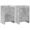 Tables de chevet 2 pcs Gris béton 40 x 30 x 60 cm 627154627154
