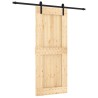 Porte coulissante Naturel et noir 85 x 210 cm 627157627157