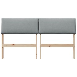 Tête de lit capitonnée Gris clair 150 cm Pin massif 627158627158