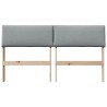 Tête de lit capitonnée Gris clair 150 cm Pin massif 627158627158