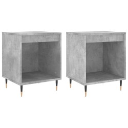 Tables de chevet 2 pcs gris béton 40x35x50 cm bois d’ingénierie 627159627159