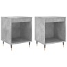 Tables de chevet 2 pcs gris béton 40x35x50 cm bois d’ingénierie 627159627159