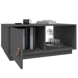 Table basse Gris 80x50x35,5 cm Bois massif de pin 627162627162