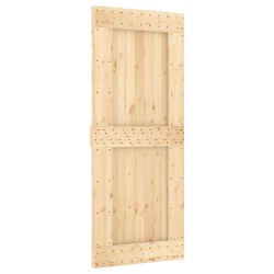 Porte coulissante Naturel et noir 85 x 210 cm 627164627164