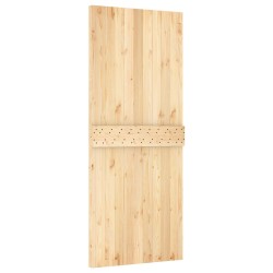 Porte coulissante Naturel et noir 85 x 210 cm 627164627164