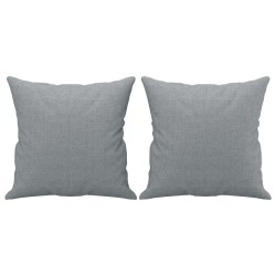 Canapé 3 places avec oreillers gris clair 180 cm tissu 627166627166