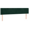Tête de lit avec oreilles Vert foncé 203x16x78/88 cm Velours 627167627167