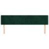 Tête de lit avec oreilles Vert foncé 203x16x78/88 cm Velours 627167627167