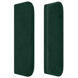 Tête de lit avec oreilles Vert foncé 203x16x78/88 cm Velours 627167627167